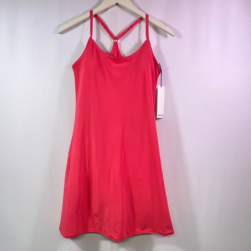 Outdoor Voices Exercise Dress Petunia Pink Built-In Shorts Pockets OV114W Size M